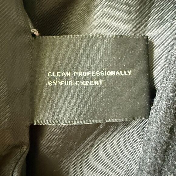 Ellen Tracy Wool Blend Blue Fox Fur Lined Hooded Button Up Overcoat Evening 4 - Picture 5 of 6